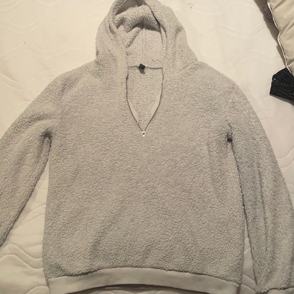 Gray Fleece Pull Over Jacket - image 1